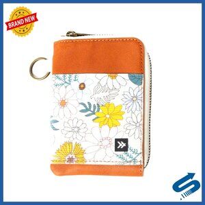 RFID Blocking Leather Zip Wallet with Card Holder Compact Design